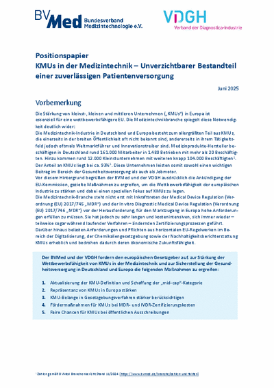 KMUs in der Medizintechnik – Unverzichtbarer Bestandteil einer zuverlässigen Patientenversorgung